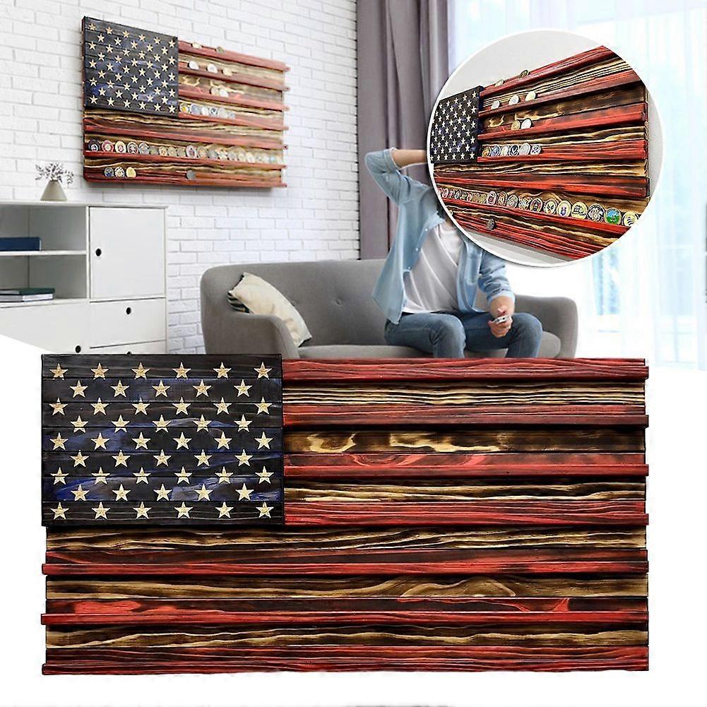 Handmades Flag Challenges Coin Display Rack Personalized Coin Collection Rack Birthday Gift