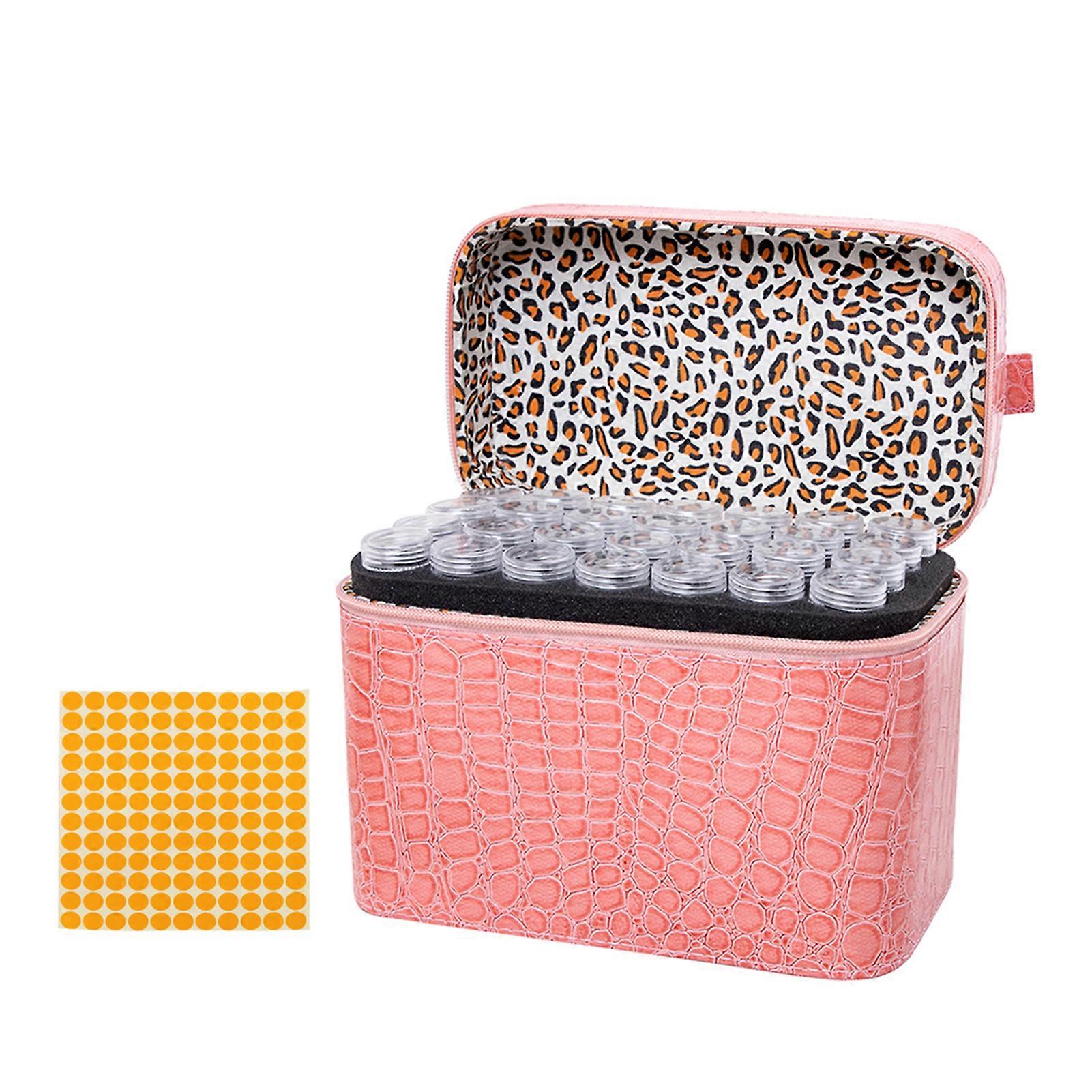 84-slot diamond storage box pattern design, zipper style