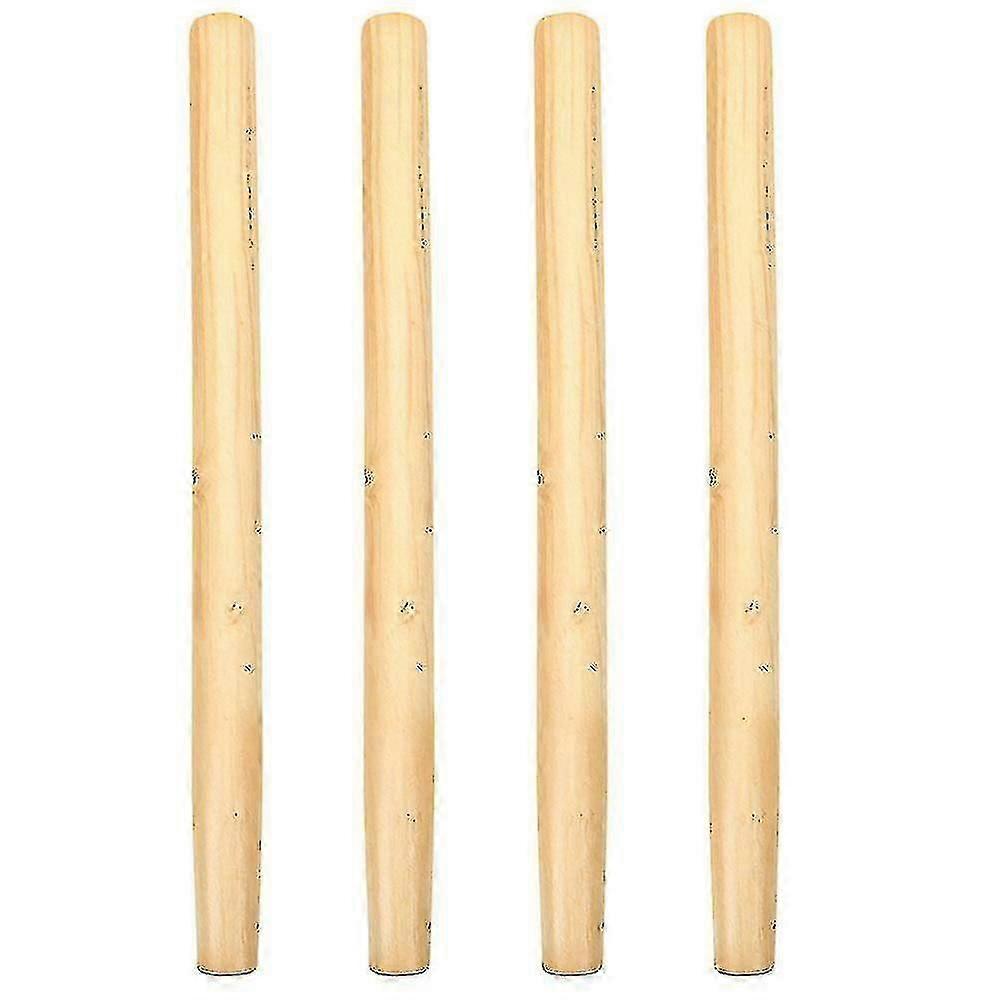 4 قطع مقابض خشبية مقابض الخشب الصلب المناظر الطبيعية أداة استبدال مقابض الخشب