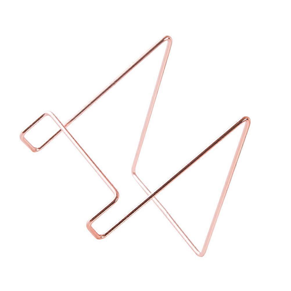 Metal Electroplated Portable Bookshelf, Elegant Rose Tablet and Phone Holder for Home Office Desktop Decor, Creative Curved Design for Secure Support