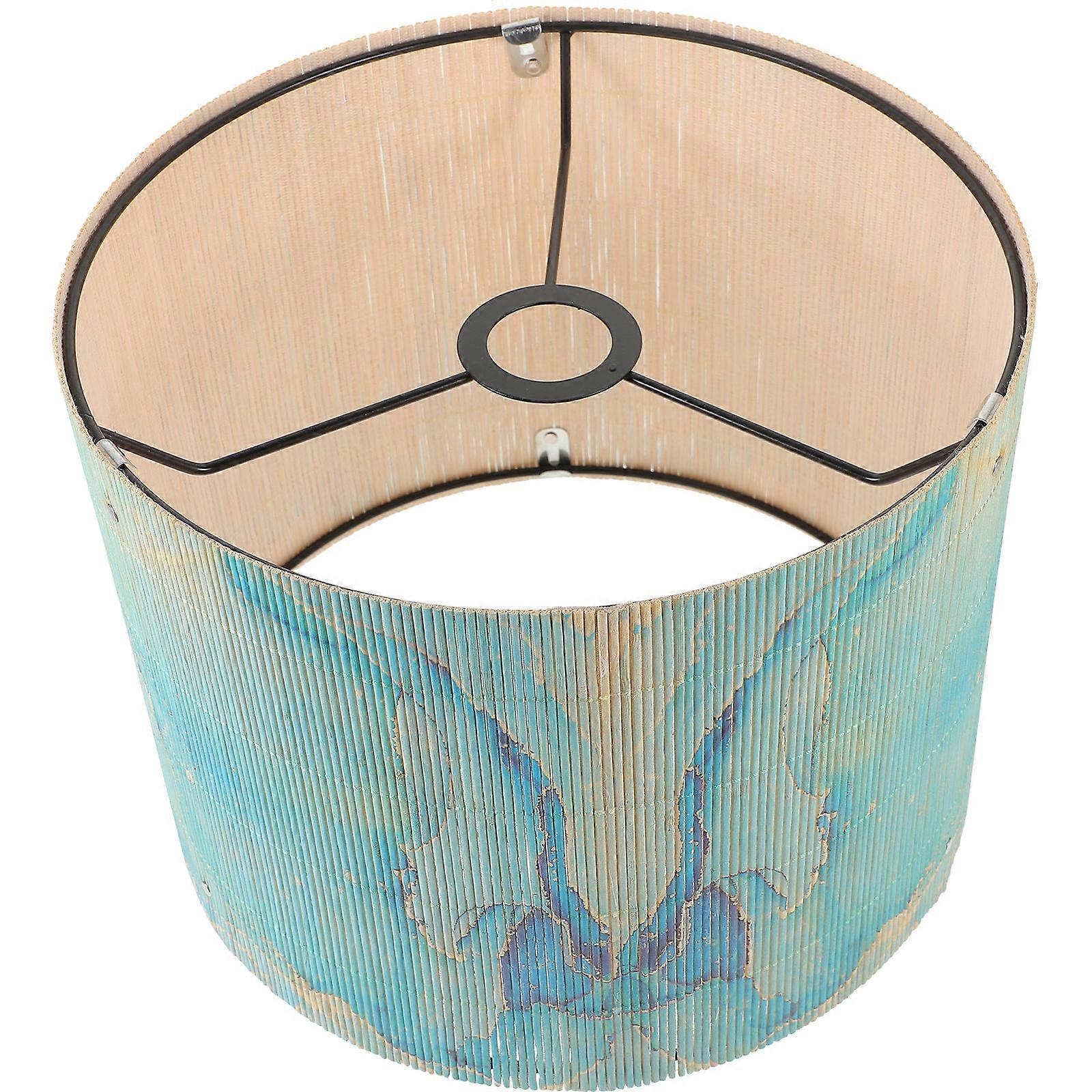 Bamboo Lampshade Pendant Light Lampshade Rustic Ceiling Lamp Cover For Home Decoration 30.00X30.00X23.00CM Decorative Effect 1Pcs