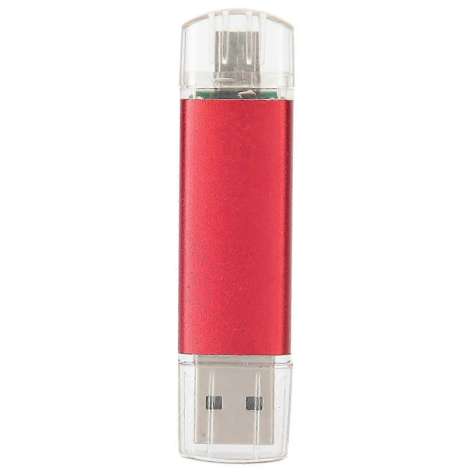 2 in 1 USB Flash Drive OTG U Disk Memory Stick Pen High Capacity Data Storage Red8GB
