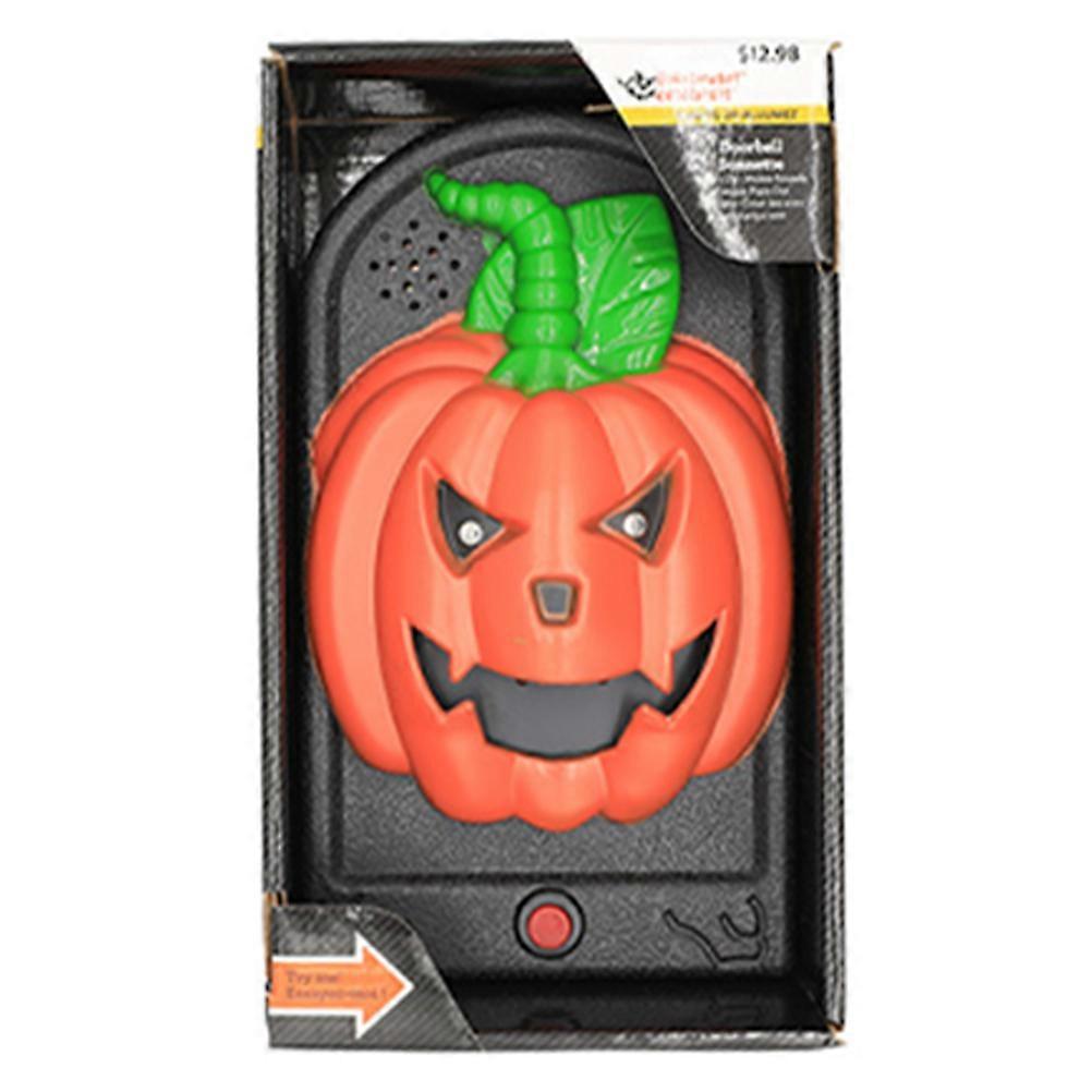 Glowing Halloween Skull Doorbell with Scary Sound and Light Up Effect for Haunted Houses and Outdoor Party Decorations