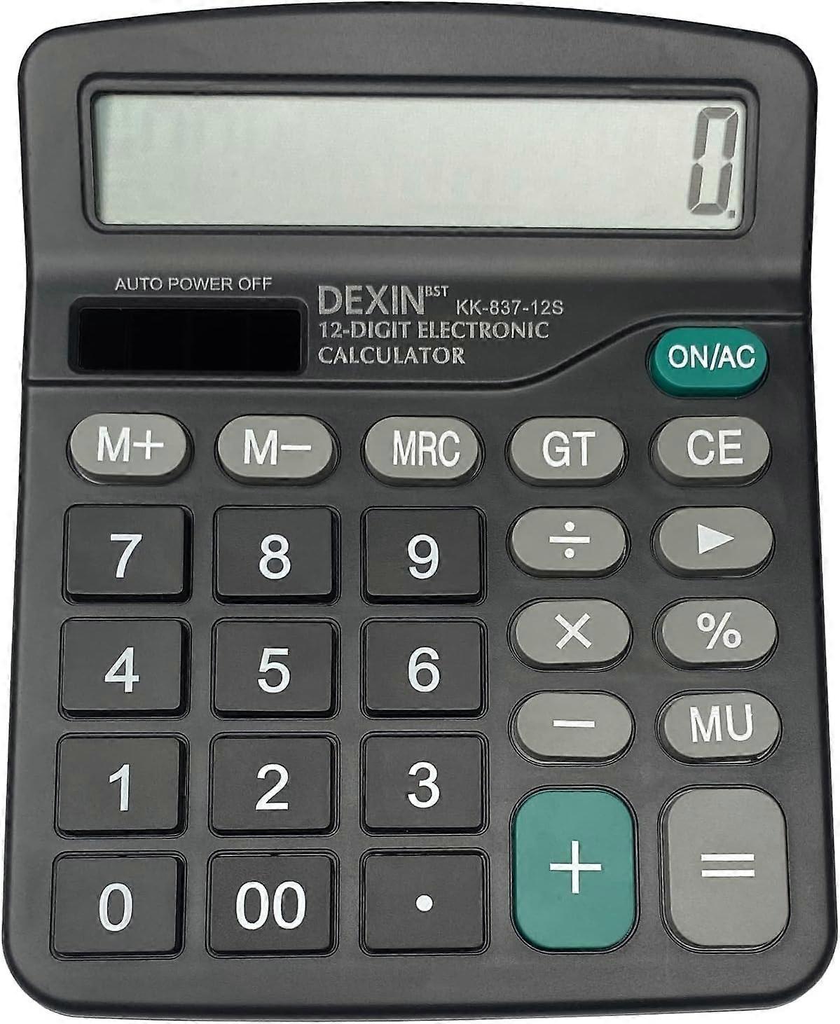 1-Pack Big Button Solar Desktop Calculator