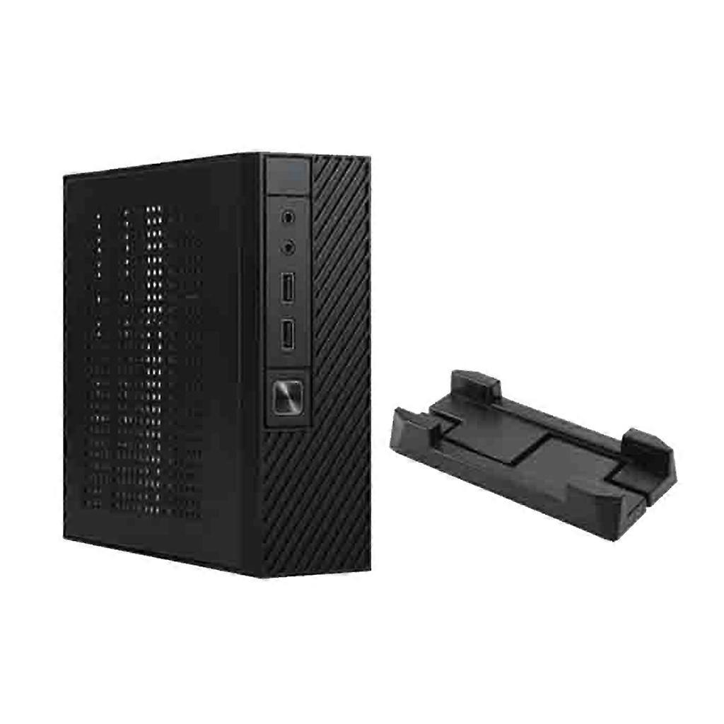 Stylish ITX PC case space-saving mini desktop case with hanging mount or footrest metal