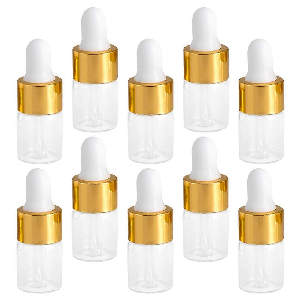Small Dropper Bottles For Liquids Essential Oil Dropper Sub Bottles General Users Cylindrical Glass Storage 50Pcs