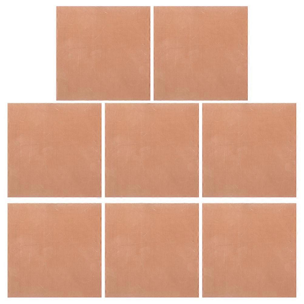 8pcs Copper Plate Metal Sheets for DIY Jewelry Making Crafting Materials Creative Projects