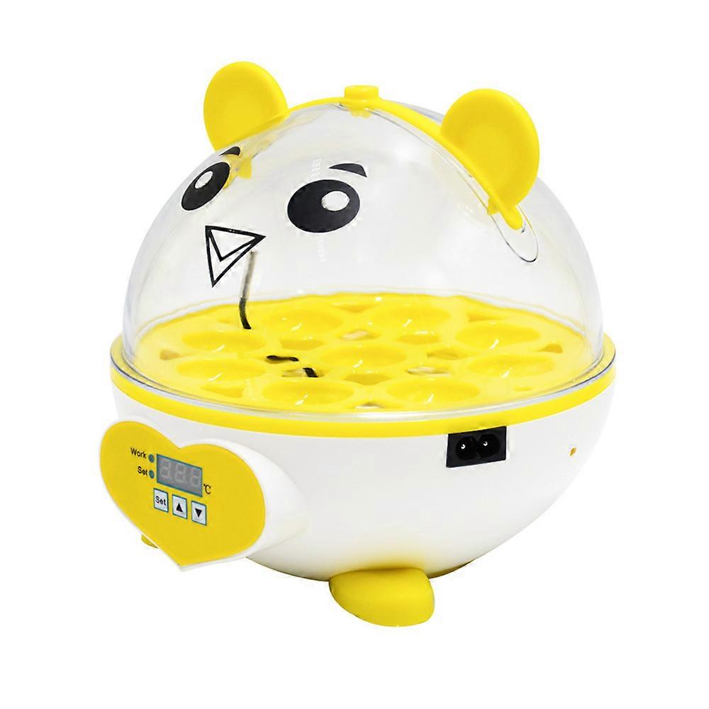 Compact Size 9 Eggs Incubator: Digital Temperature Adjustable, Multifunctional Household Hatcher & Brooder