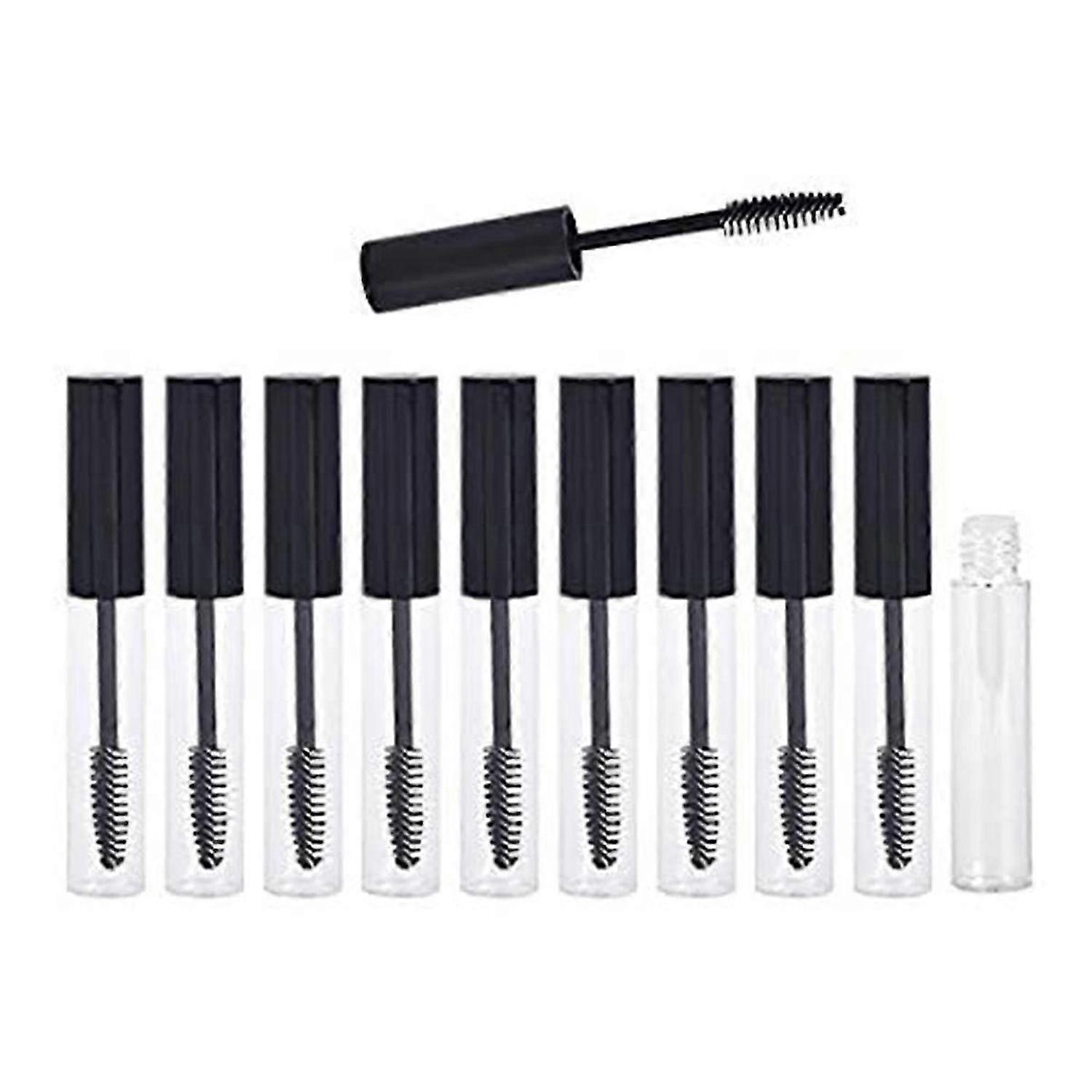 10Pcs 10ml Mascara Empty Tube, Trial Lip Glaze Transparent Dispensing Bottle, Growth Liquid Empty Bo