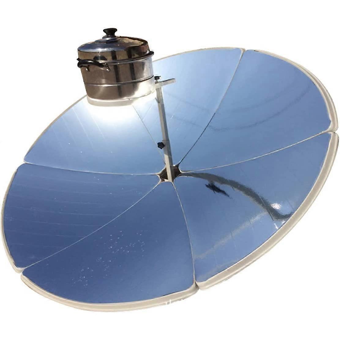 parabolic solar cooker for outdoor use, for camping, cooking, grilling, grilling