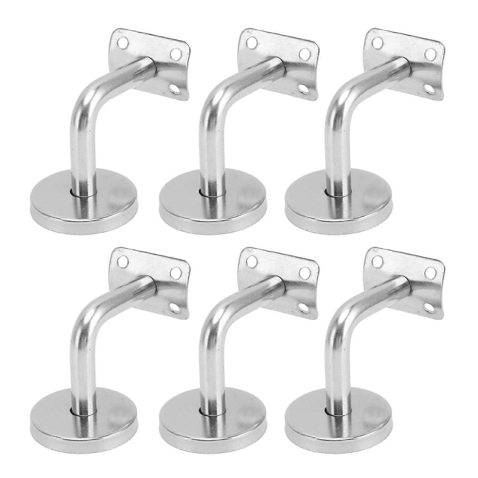 Wall Handrail Bracket, 6 Pack 304 Stainless Steel Support for Stair Railing, 1.23mm Thickness for Home or Office Use