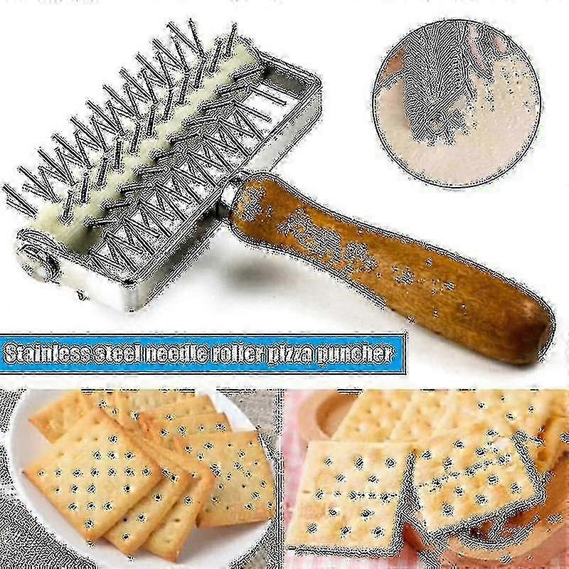 Dough Spike Roller Wheel Bread Pie Pizza Pasta Hole Maker Diy Tool