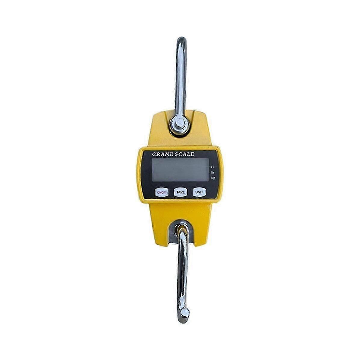 Digital Hanging Scale with Cast Aluminum Case, Handheld 300Kg Crane Scale with Hooks for Farm Hunti