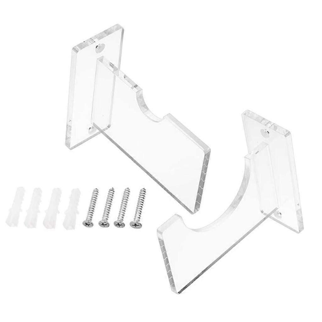 Acrylic Baseball Bat Holder Rack Wall Mount - Pack of 2 for Softball Bats - Durable Clear Design and Easy Installation