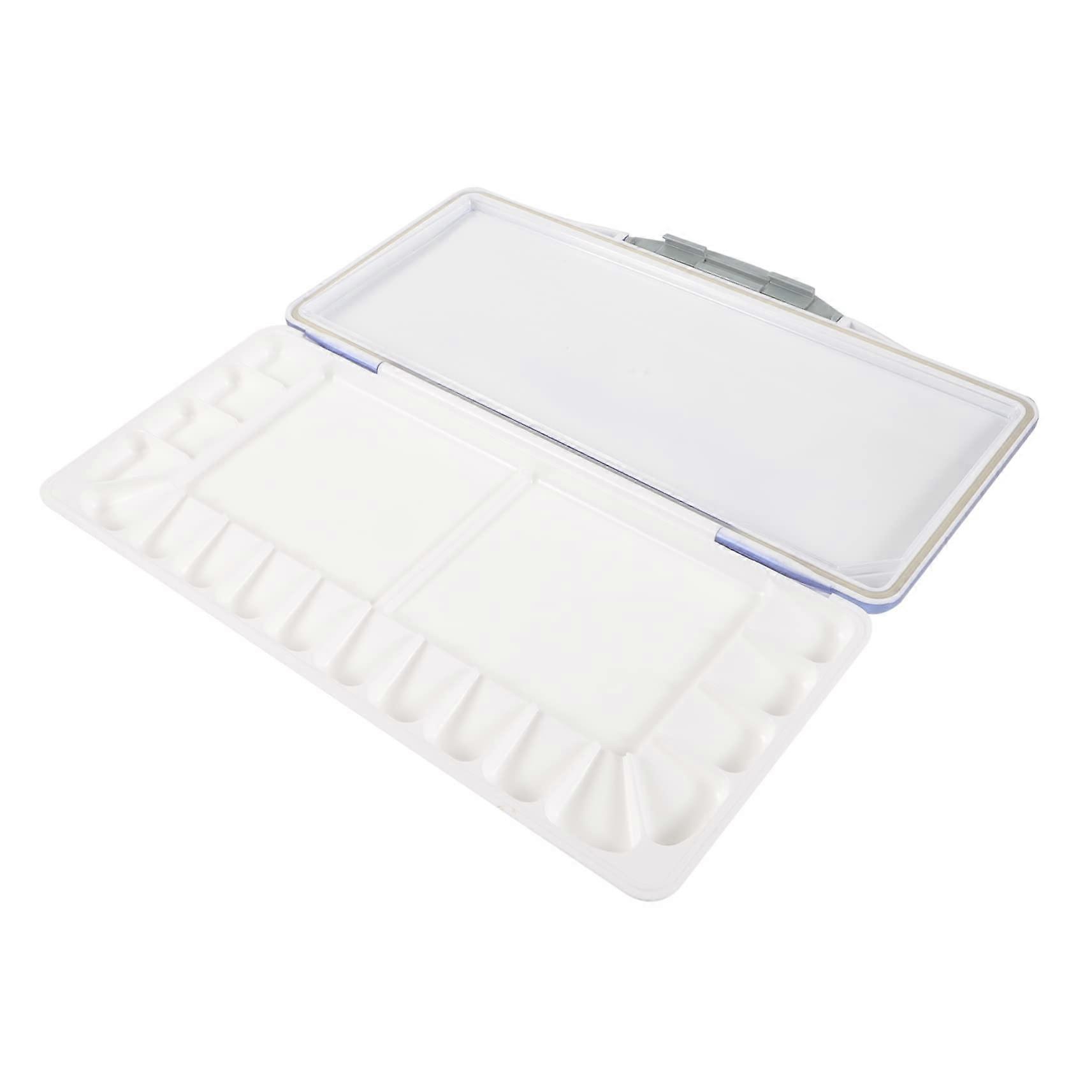 Portable Pigment Case Mixing Palette with Lid, Tin Empty Paint Box, Watercolor Palette Travel Paint Tray, Watercolor Palette SkyBlue Sky Blue