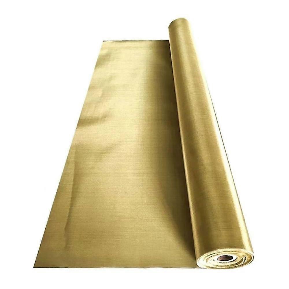 Copper Sieve Mesh Filter Cloth, 1 Roll Brass Window Screen, 250 Mesh, 0.06 mm Brass Wire Mesh, 100 x 100 cm, FineMesh Brass Grid for Cabinet Doors