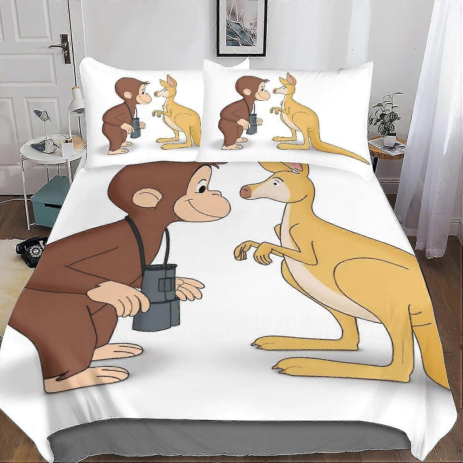 Conjunto de capa de edredom de anime fofo com capa de edredão de impressão 3D e fronhas para crianças e adultos