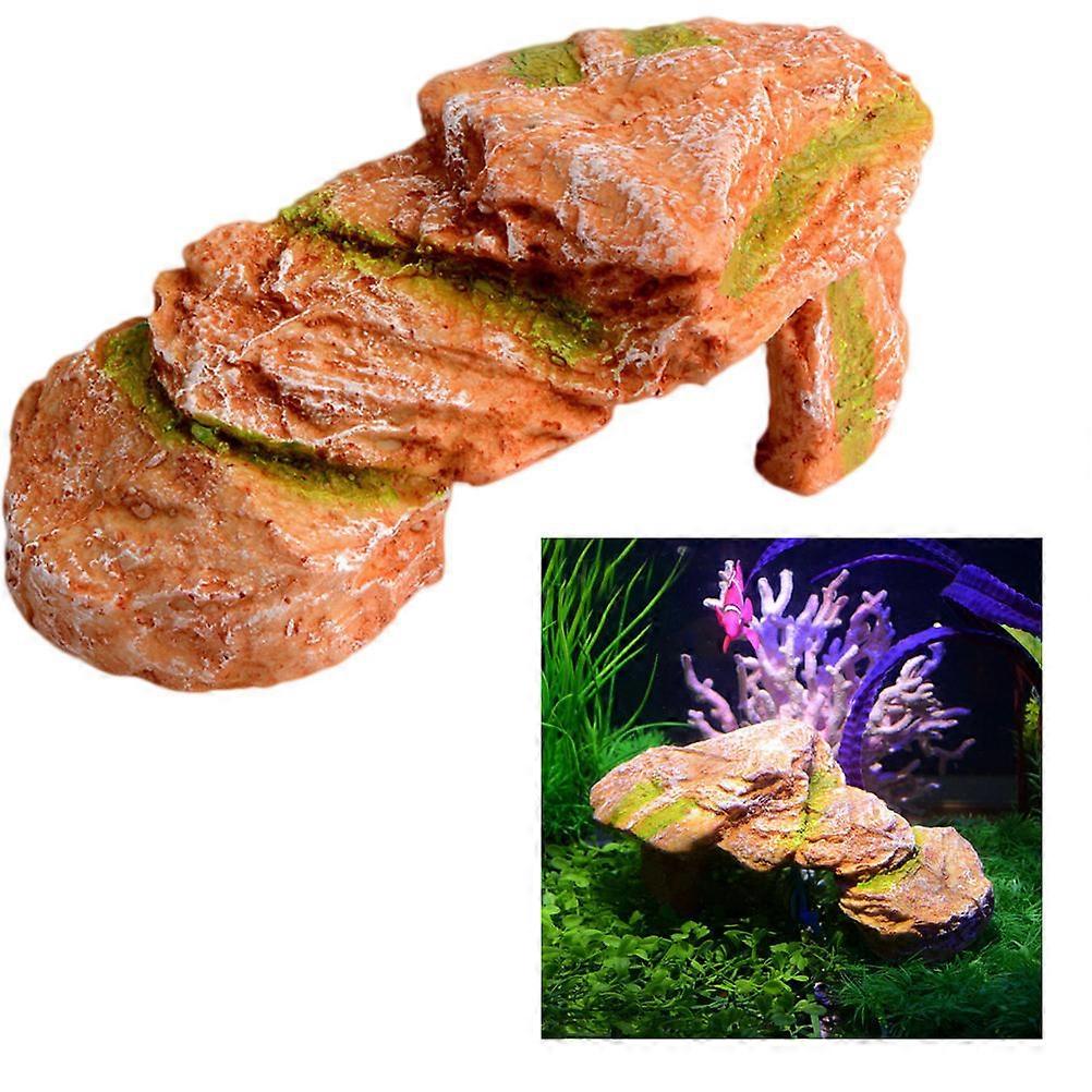 Turtle Resting Platform Garden Decoration 20 x 11.5 x 8.5 Cm Resin Basking Reptile Habitat Decor 1Pack