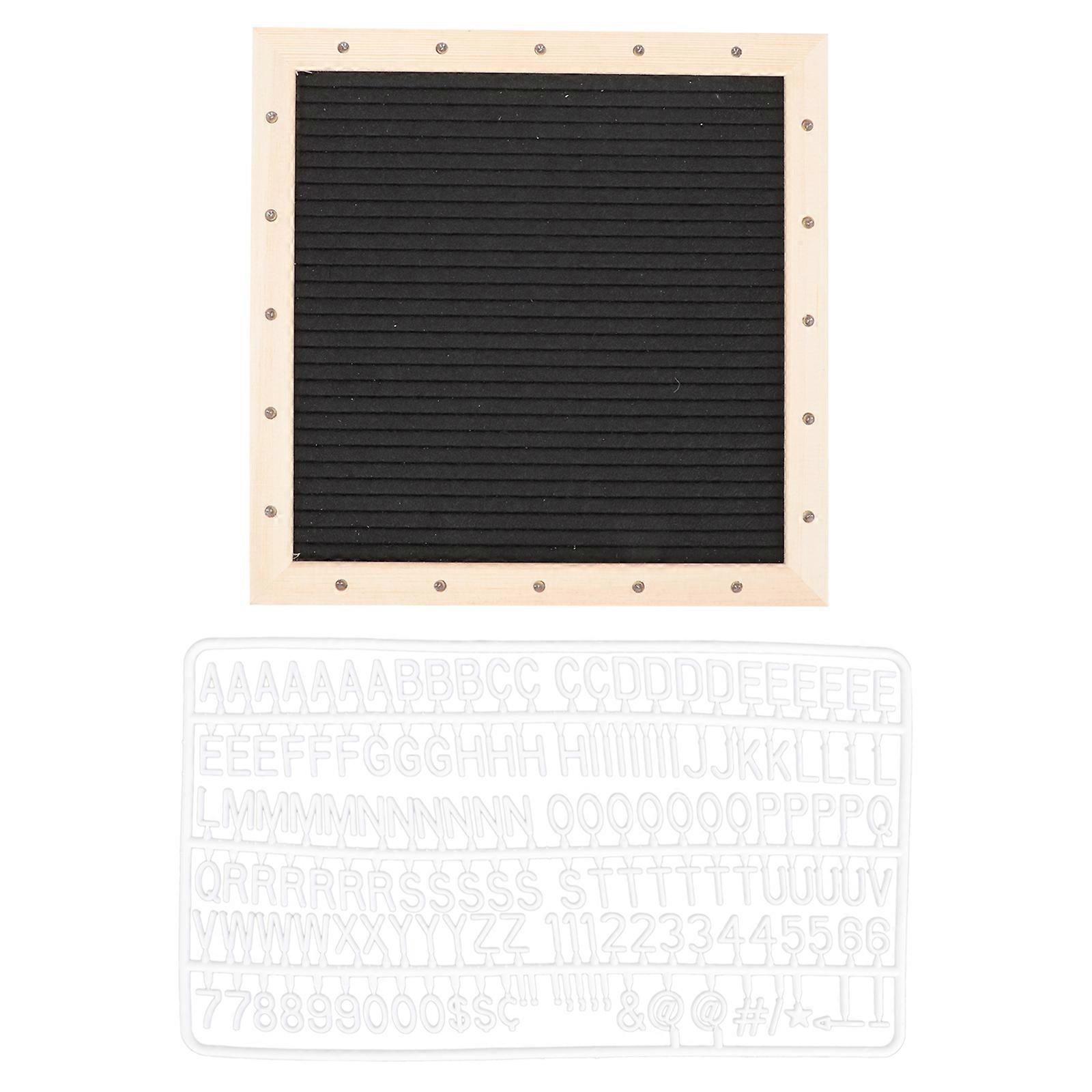 Wood Letter Sign Message Board With Letters Square Felt Practical Design Halloween Birthday 25x25cm Decorative present 1Set