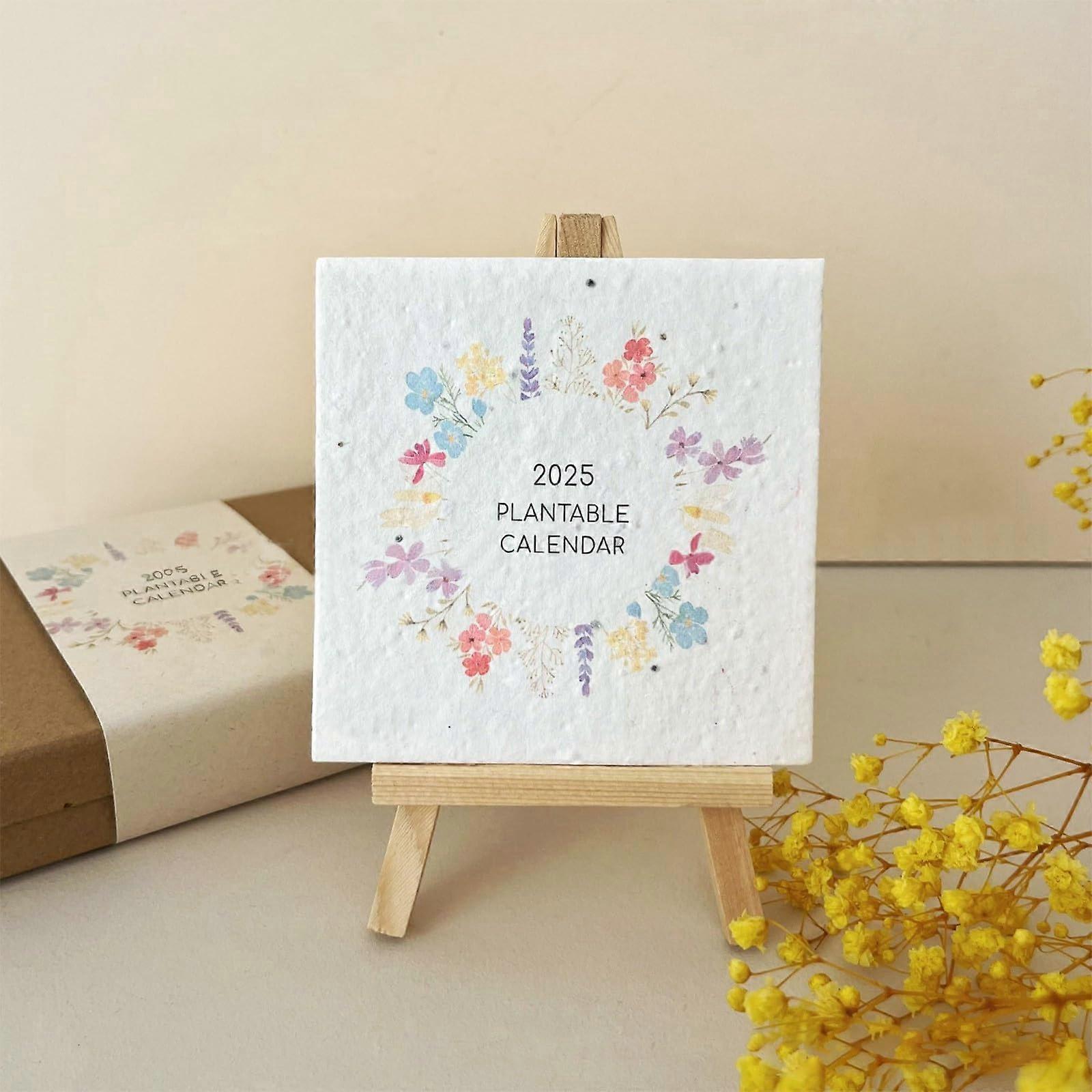 Plantable Seed Calendar Wall Calendar Desk Calendar Accessories Recycled Seed Paper