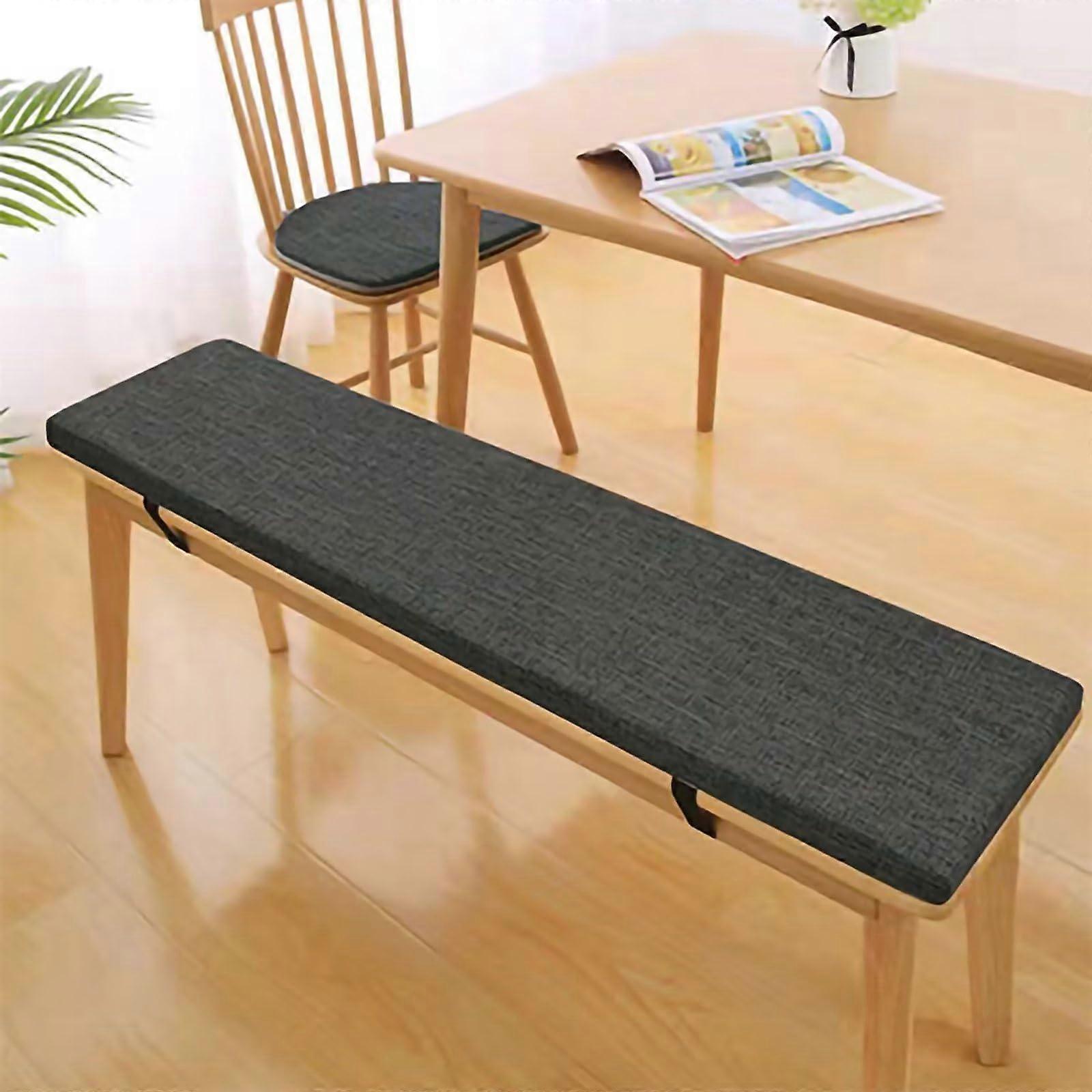 Extra thick 45D foam seat cushion for indoor and outdoor use, warm gray 180*50*5