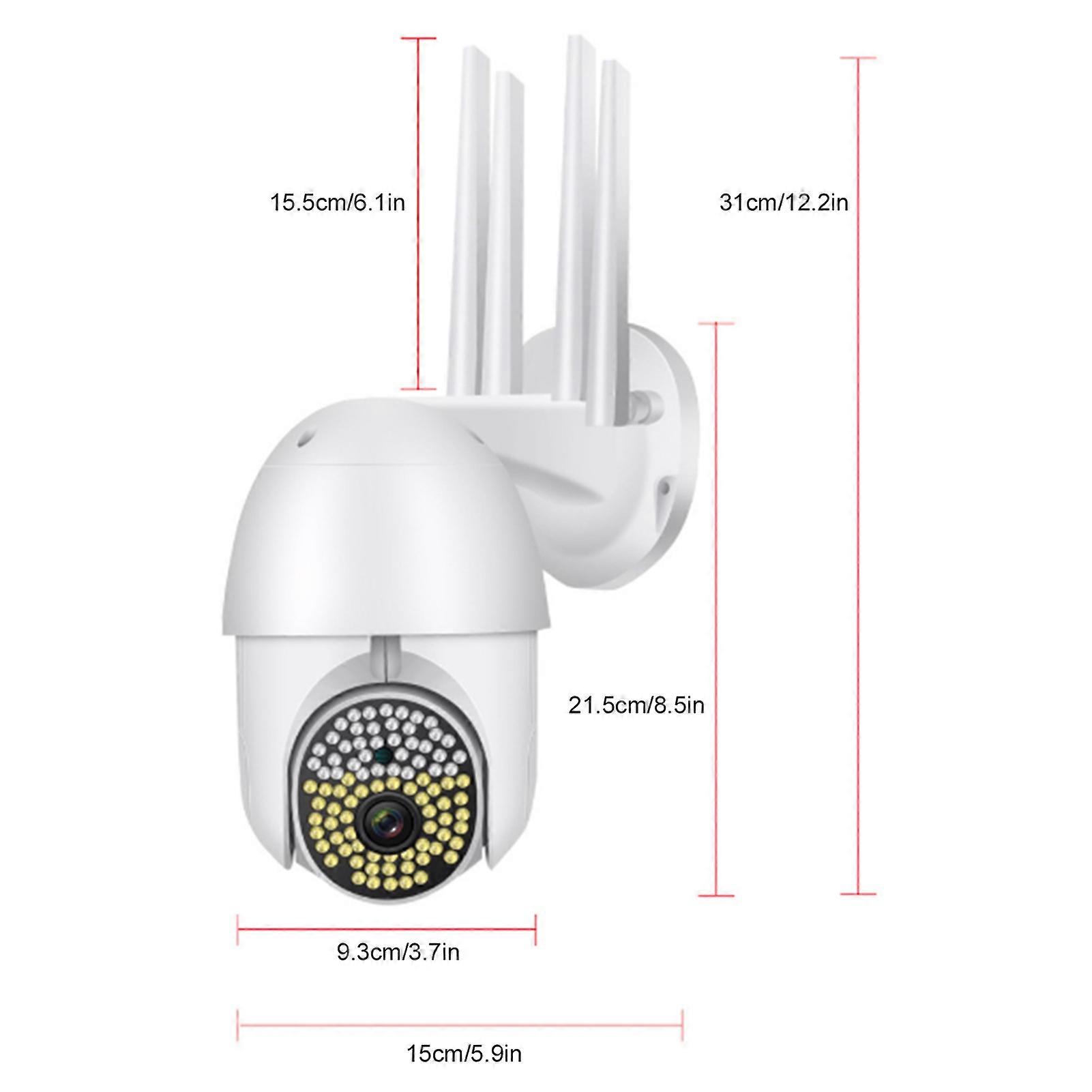 1080P PTZ Camera WiFi IR Light Night Viewing Full Color Tracking Security CCTV 100‑240VUS Plug