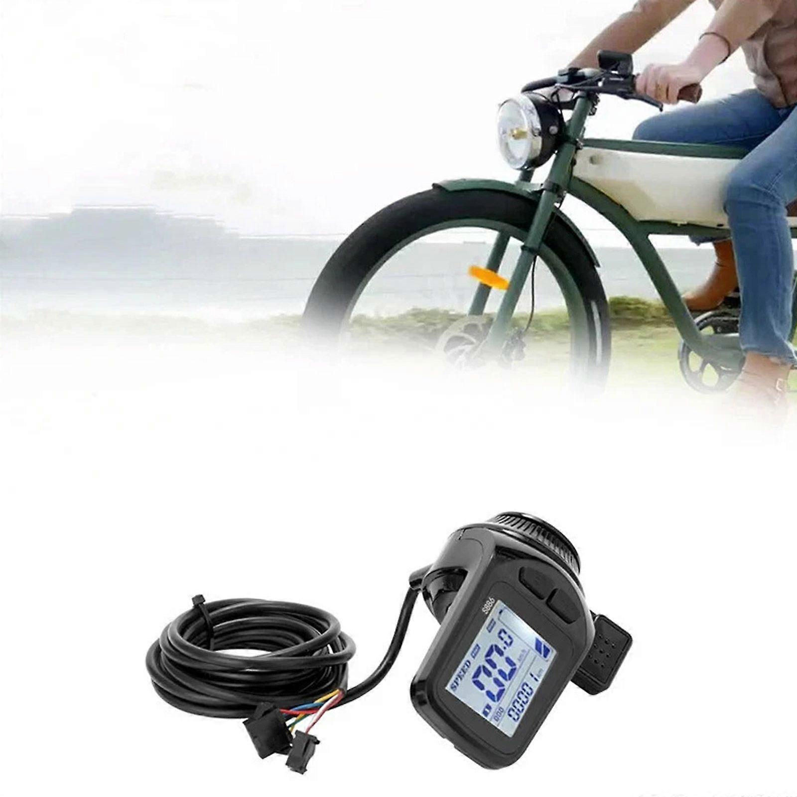 E-Bike 24V/36V/48V S886 LCD Display Thumb Throttle 2 in 1 Power Speed Meter