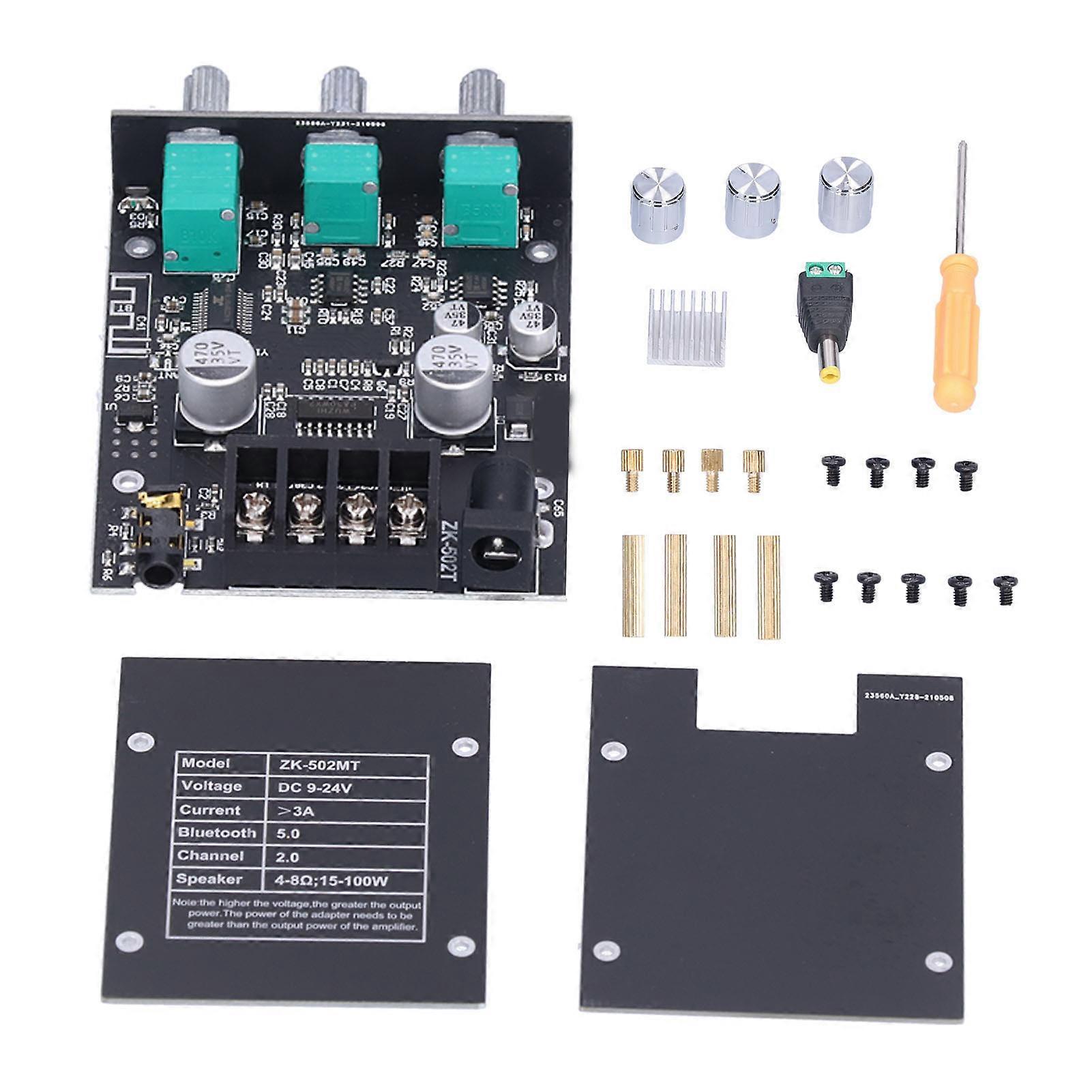 Power Module Mini High Low Adjustment 2.0 Stereo Dual Channel 2x50W o Amplifier Board DC 9 to 24V