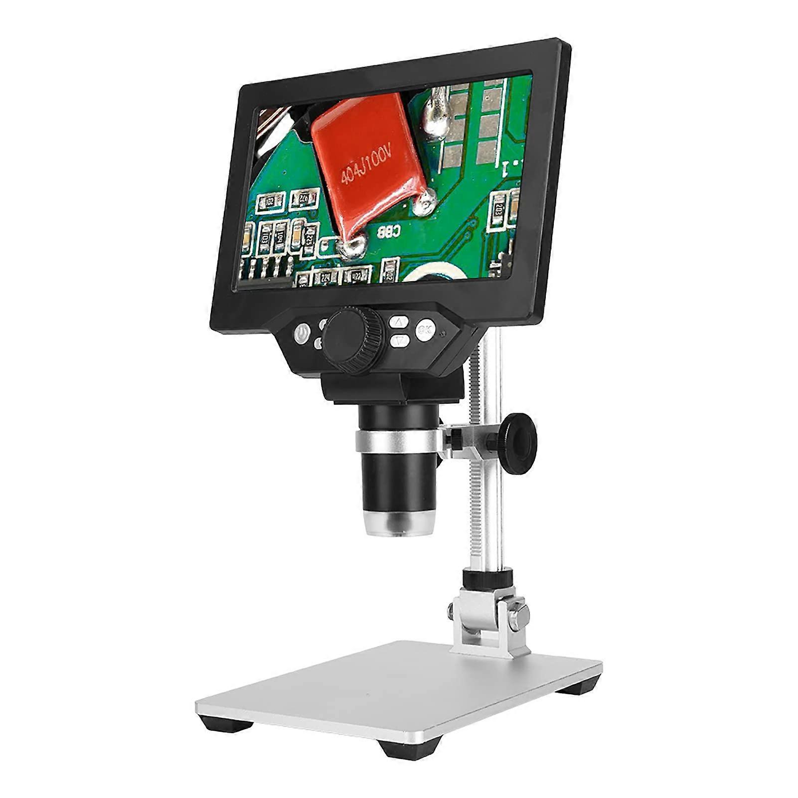7 Inch Electron Microscope With HD LCD Monitor Magnifying Glass For Industrial Inspection Electronic Accessories EU Plug