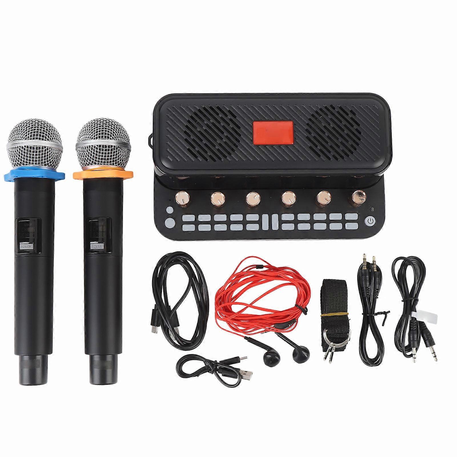 Wireless Karaoke Mixer System with Bluetooth, Digital Sound Board, and Microphones Bundle