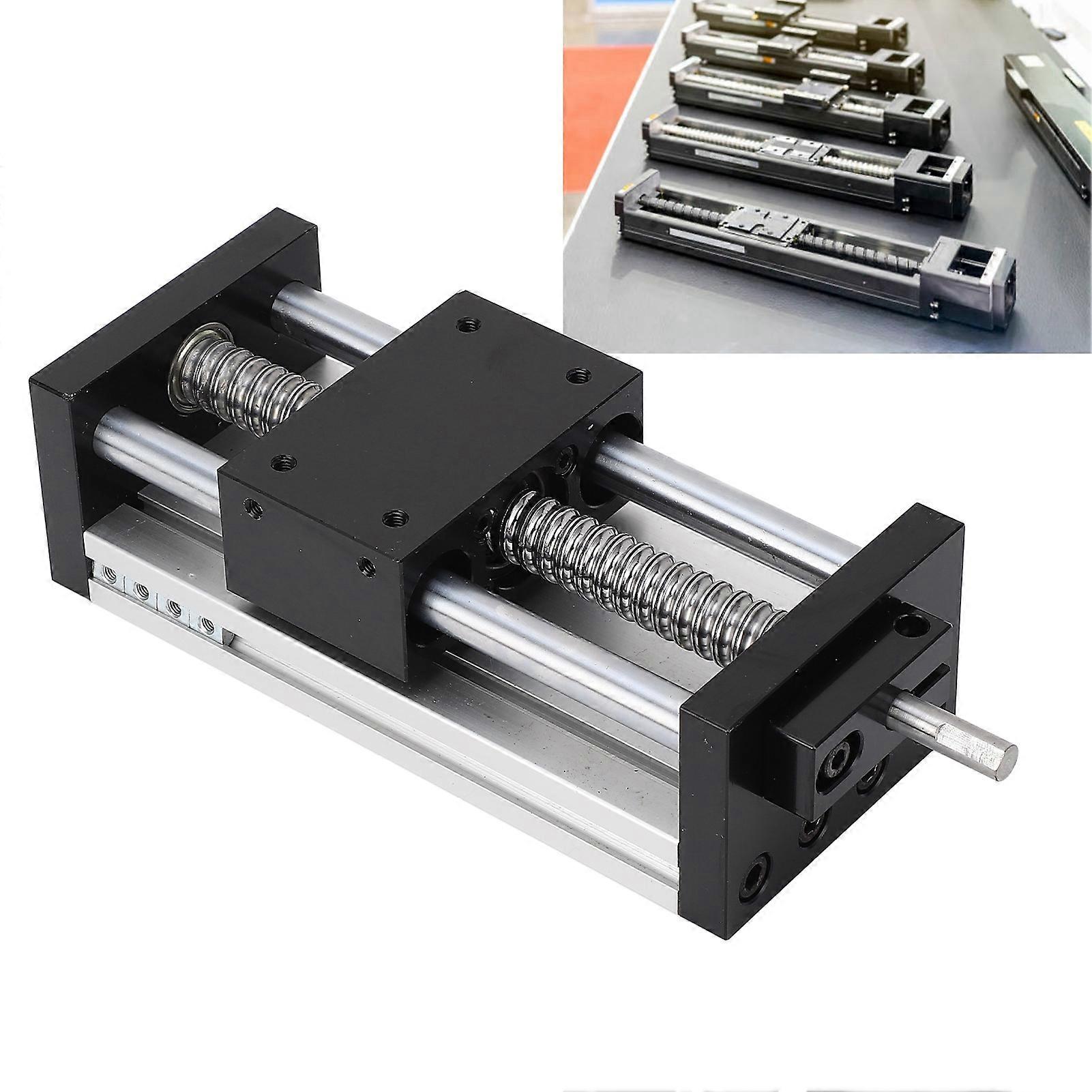 Slide Linear Stage 100mm Stroke 10mm Reserved Protection Dual Axes Manual Linear Rail Sliding Table with Hand Wheel 