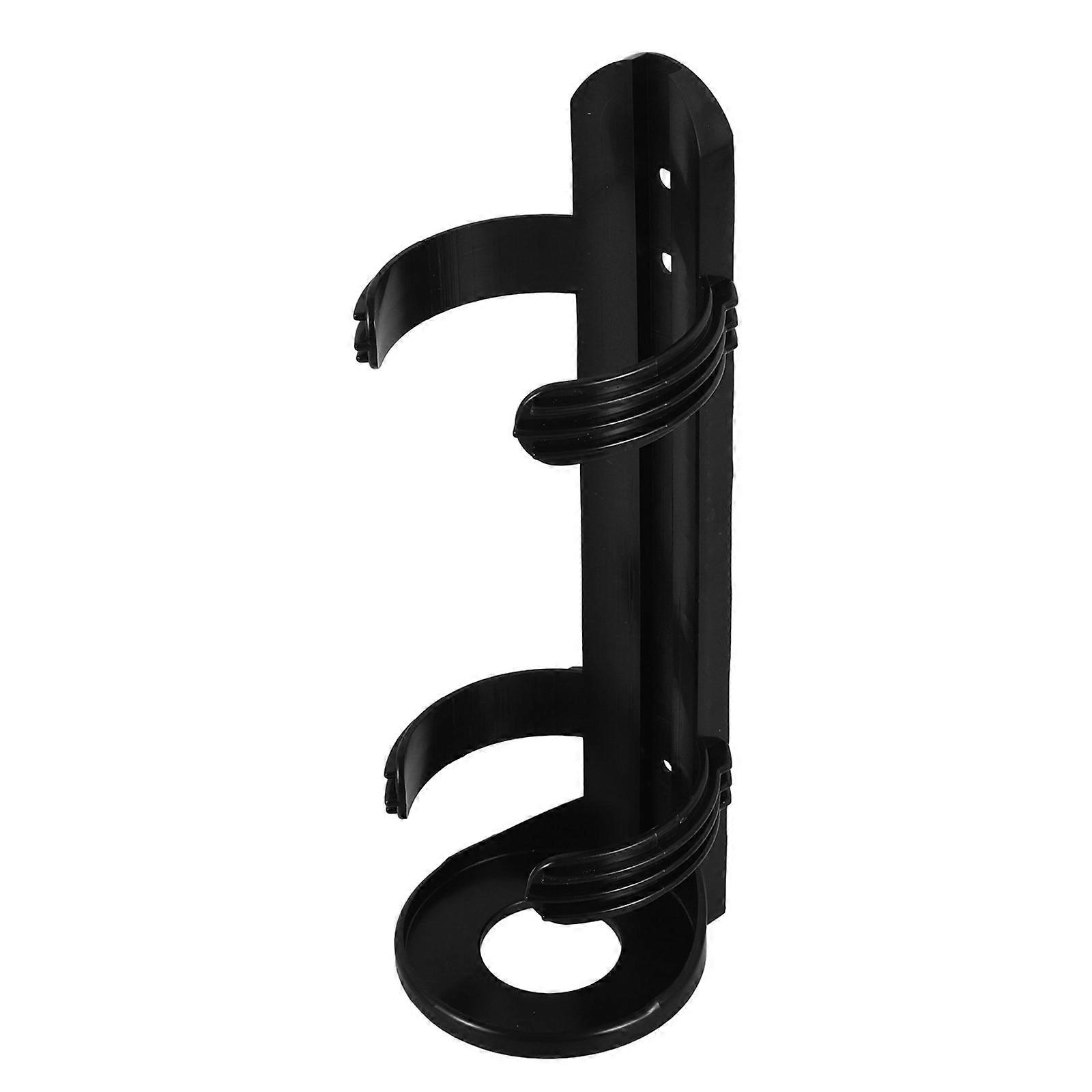 Wall Mount Fire Extinguisher Holder Black PVC for Storage Use with Quick Installation 7.5 Inches