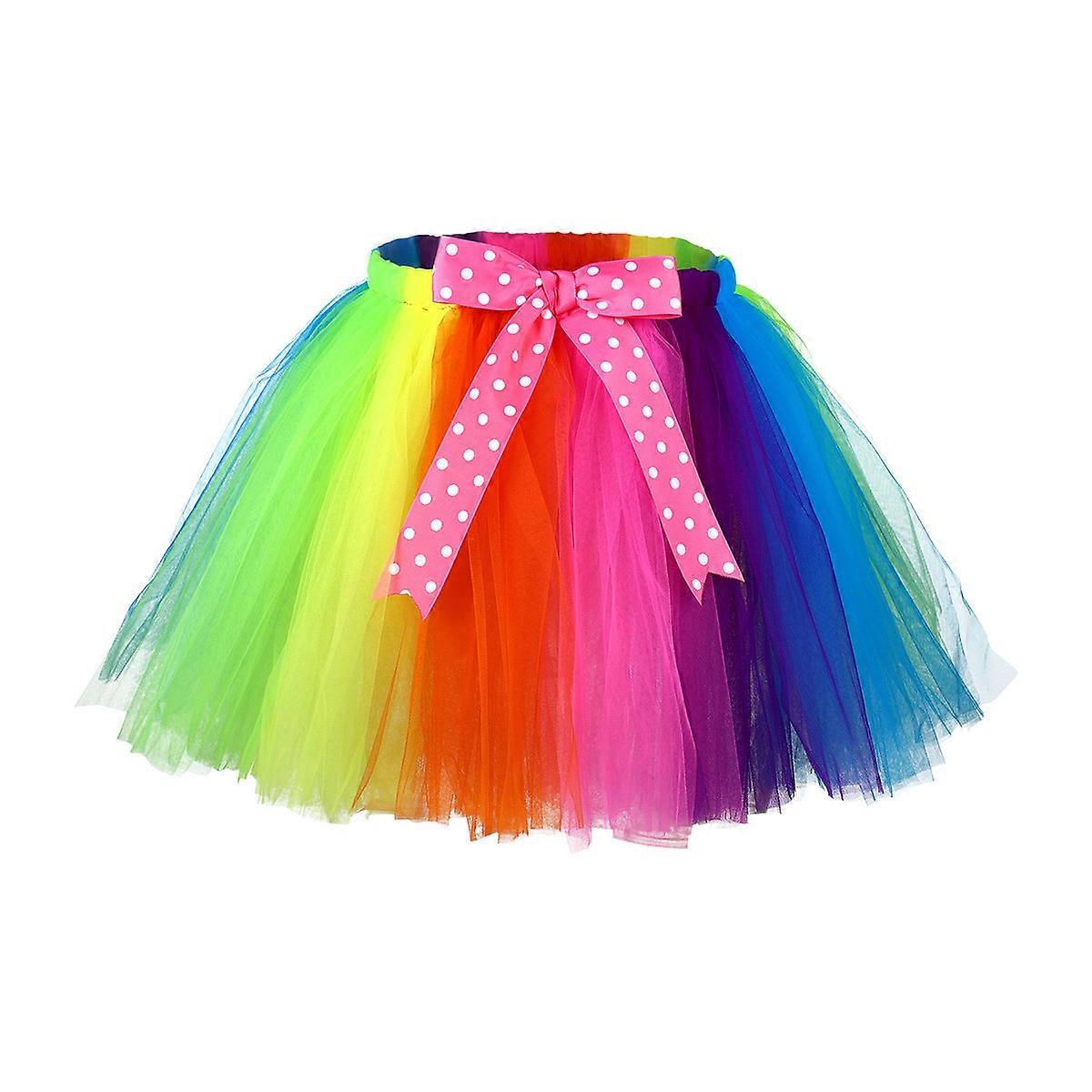 Ballet Tutus for Girls Kids Mesh Skirt Half Length Adjustable Straps Stage Performance Christmas Unicorn Headwear M 1Pcs