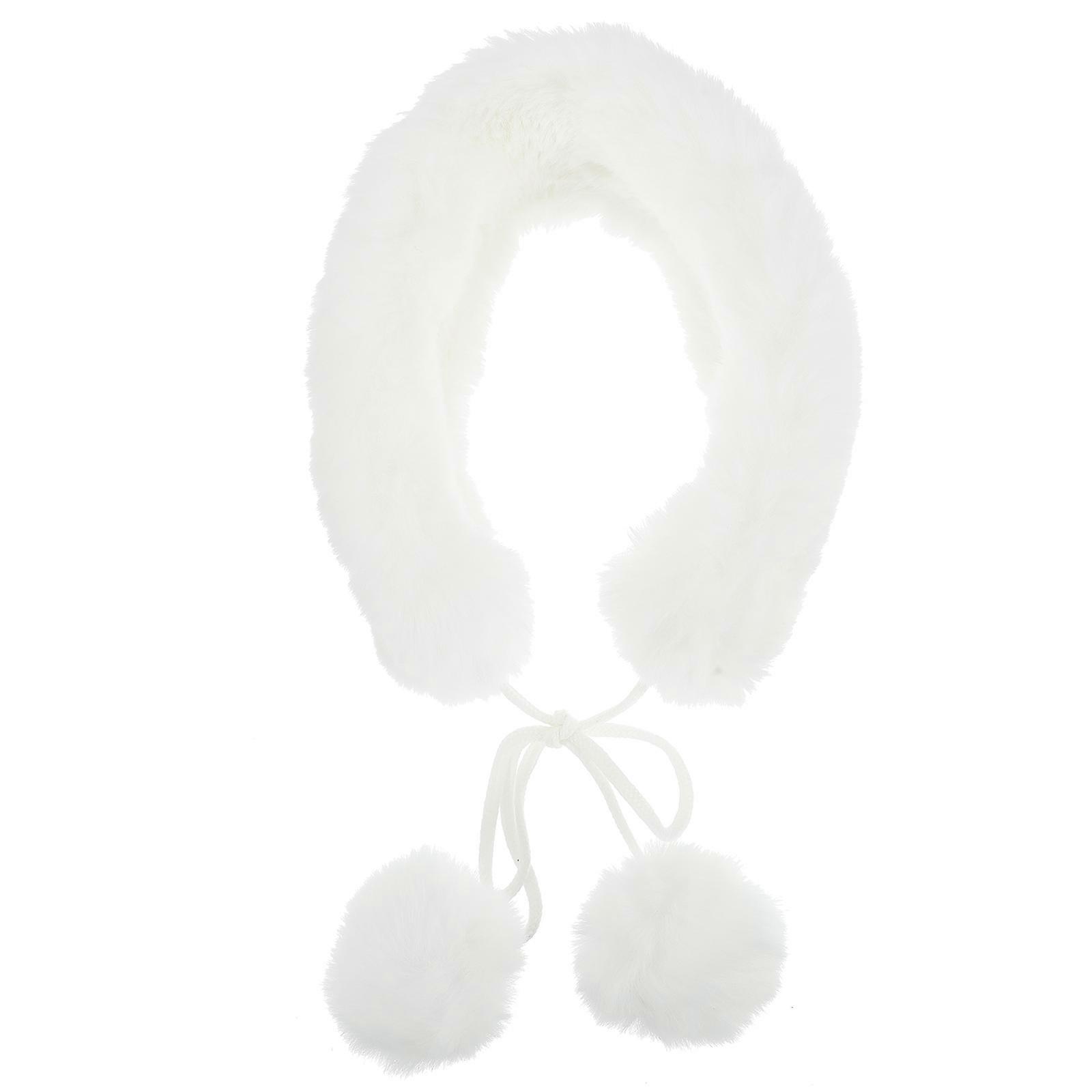 Faux Rabbit Collar Shawl Stylish Hanfu Scarf Soft Plush Lightweight Wrap for Women's Daily Wear & Holiday Fashion Accessory