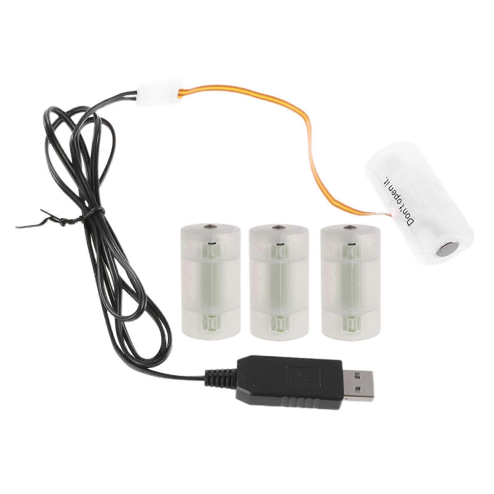 USB to 6V LR14 C Battery Eliminators Dummy Battery Power Cable for Toy Controllers Gas Water Heater Torches,Flashlight Multicolor