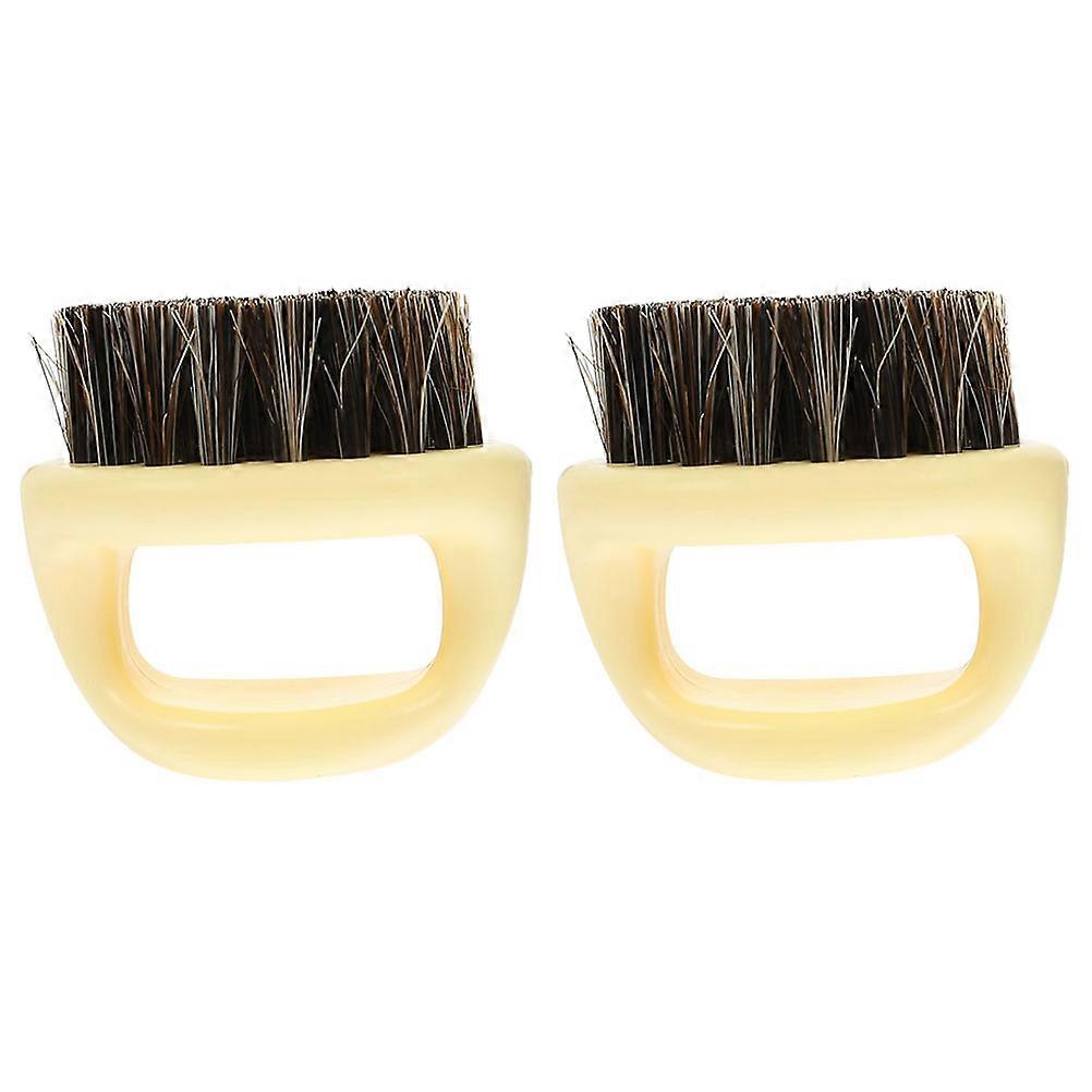 Beard Brush for Men Handheld Grooming Tool with ABS Material Beige for Cleaning Use