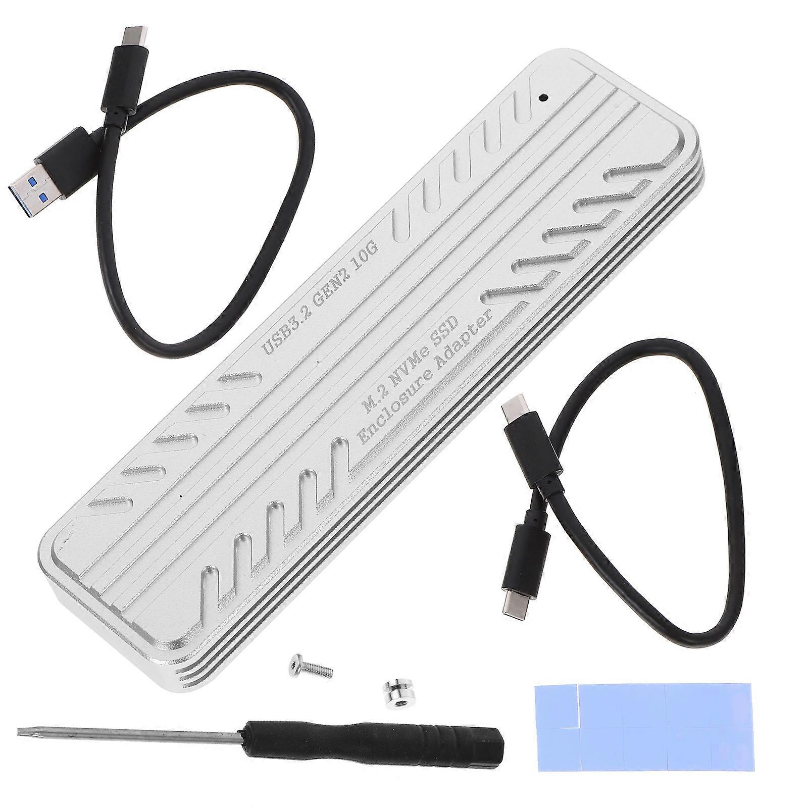 External Ssd Enclosure M2 Ssd Enclosure Aluminum Alloy Data Transfer Tech Enthusiasts 103X28cm High-Speed Transmission 1Pcs