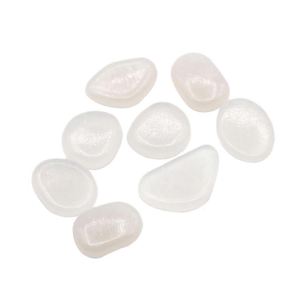 100pcs Luminous Cobblestone Pebbles Glow in the Dark Decorative Gravel for Aquarium, Fish Tank & Garden White Durable Stones
