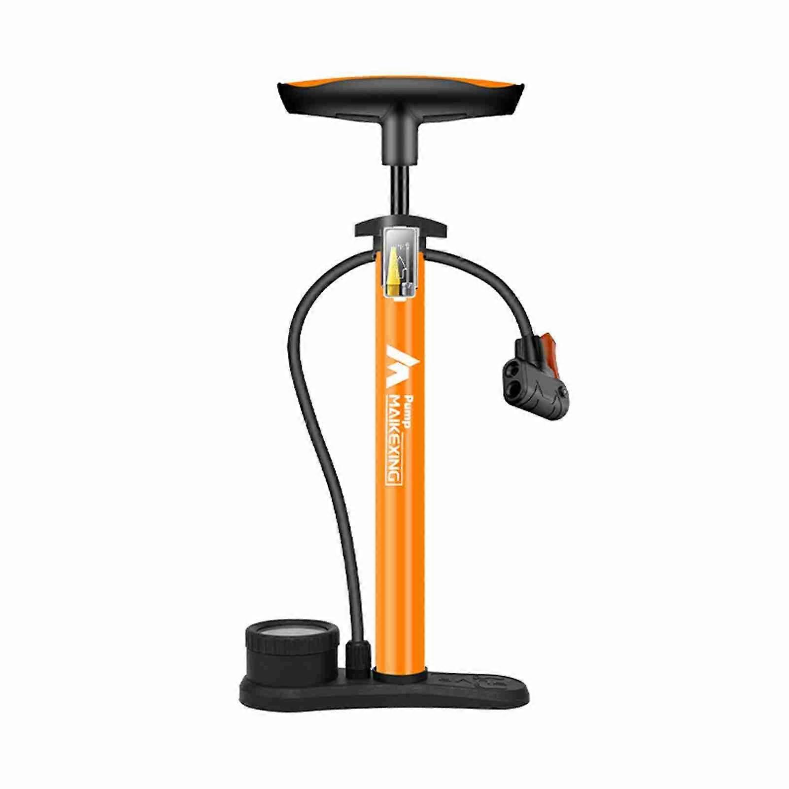 Pompe à vélo avec jauge Gonfleur portable multifonctionnel pour vélos et voitures 160PSI avec pompe à air à buse trois en un