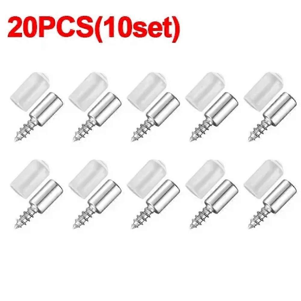 8/100PCS Self Tapping Screws Layer Plate Holder Wardrobe Storage Rack Septum Fixed Support With Slip Resistant Rubber Sleeve