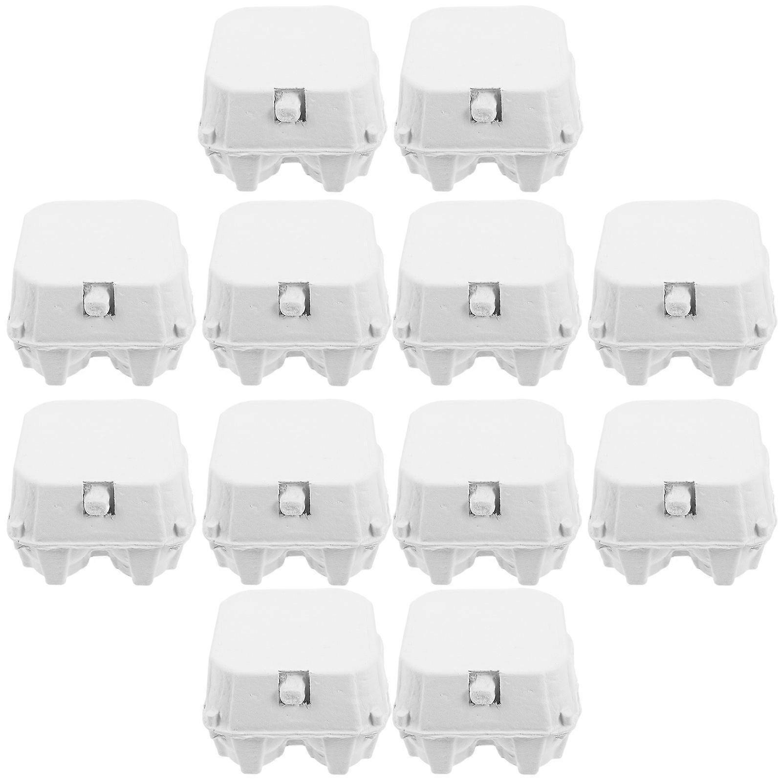 Duck Egg Cartons White Paper Pulp Egg Separation Storage Home Use 50Pcs