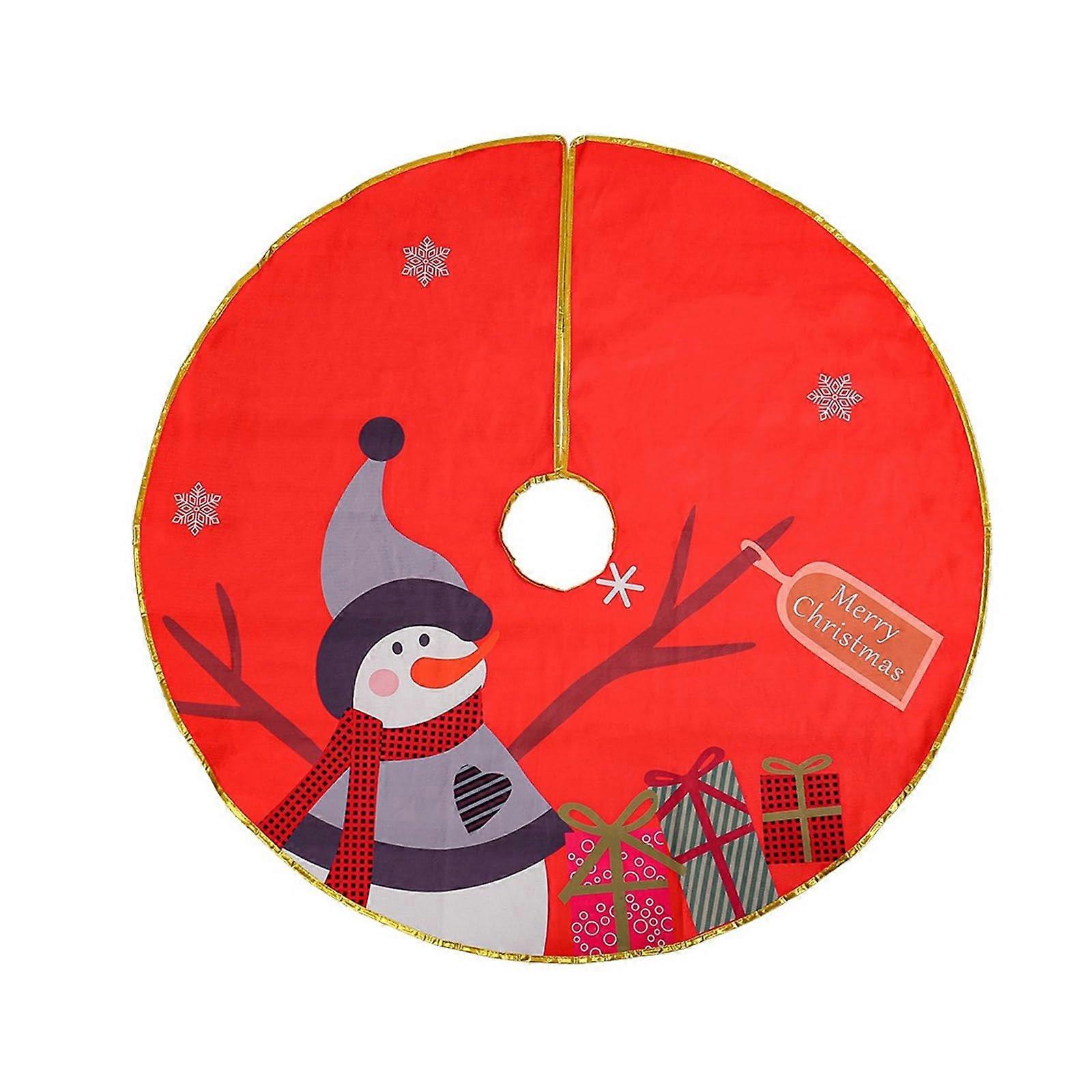 Gold-Plated Christmas Tree Skirt Model JJ317 With Gold Trim, Enhances Tree Aesthetics
