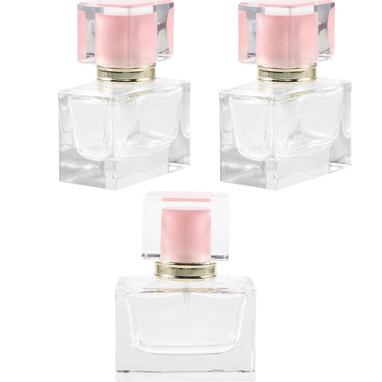 Travel Fragrance Atomizer 3Pcs 30ml Glass Spray Bottle Perfect For Various Occasions Like Traveling And Vacations In Pink With Fine Mist Feature