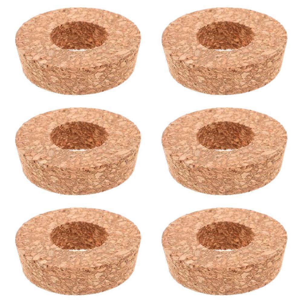 Cork Lids for Hydroponic Glass Planters Set of 6 Light Brown for Terrarium Vases and Small Spaces