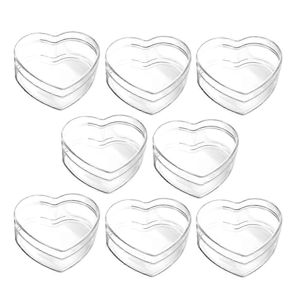 Heart Shaped Acrylic Candy Boxes for Party Favors and Decorations 8pcs Transparent Small Gift Boxes
