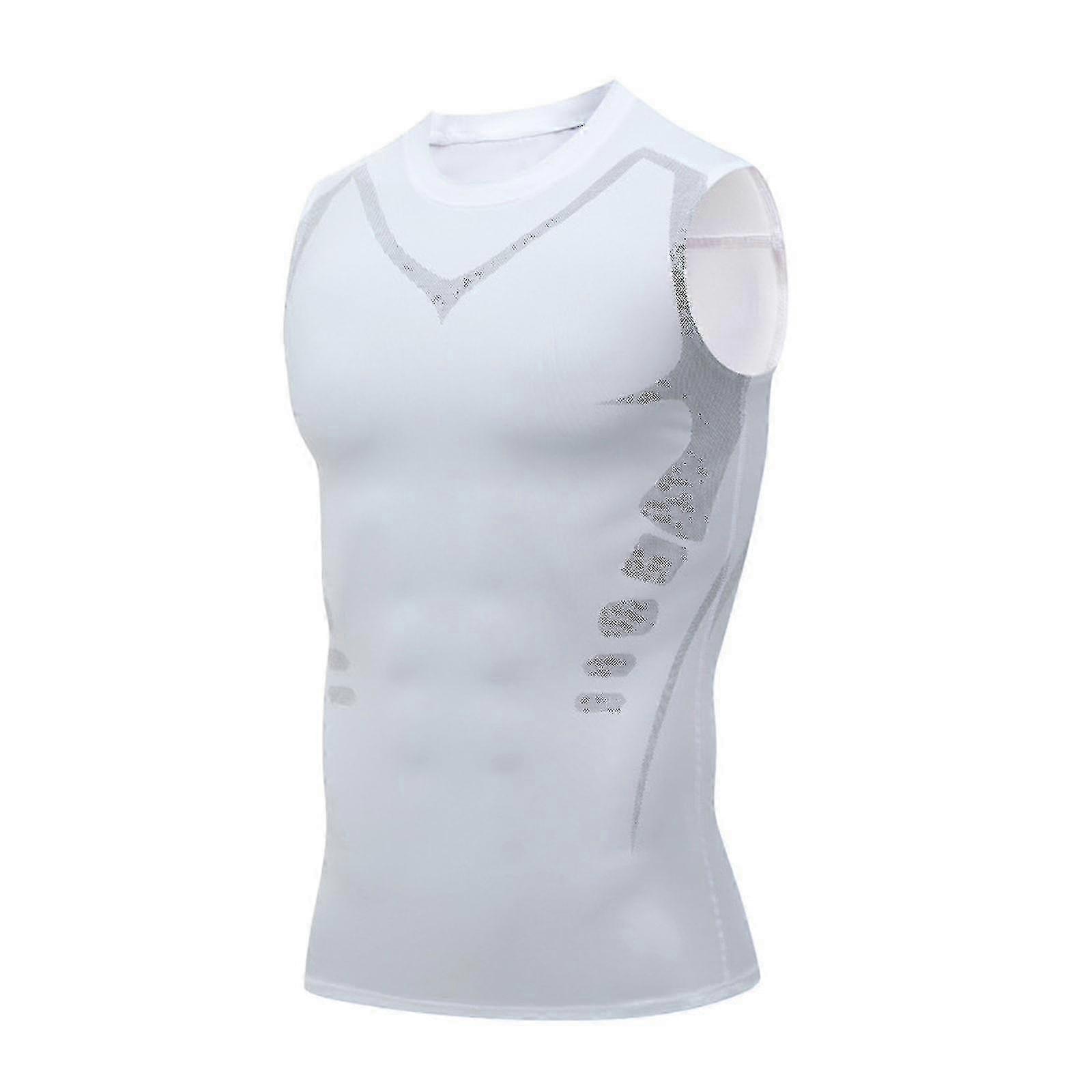 Men's chest compression vest for gynecomastia, ionic shaping