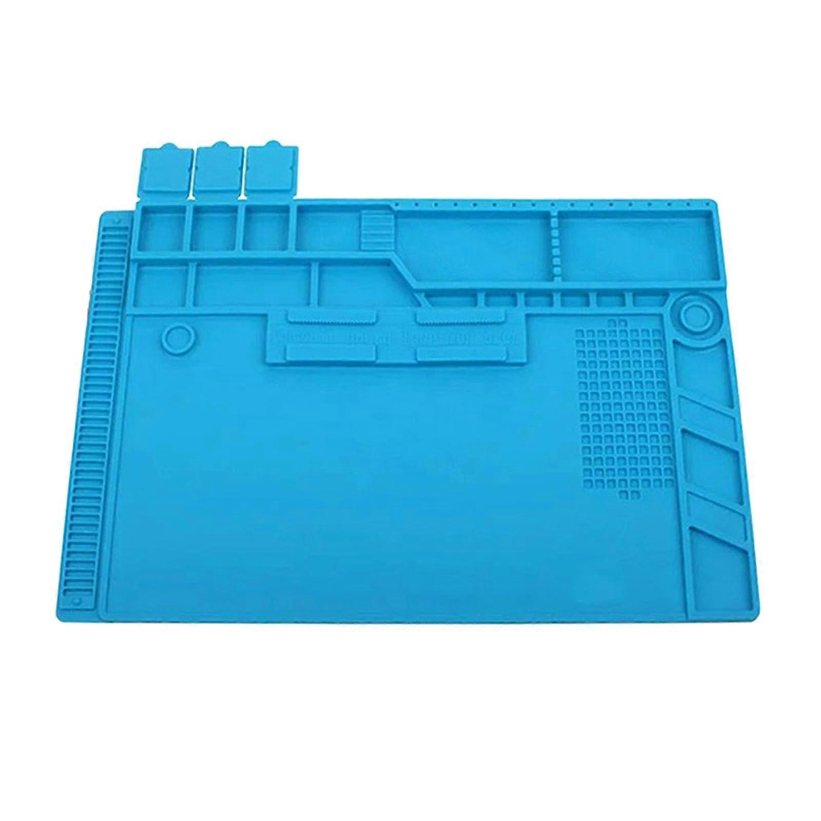Large silicone soldering mat, antistatic pad with grooves for electronics workbench S170