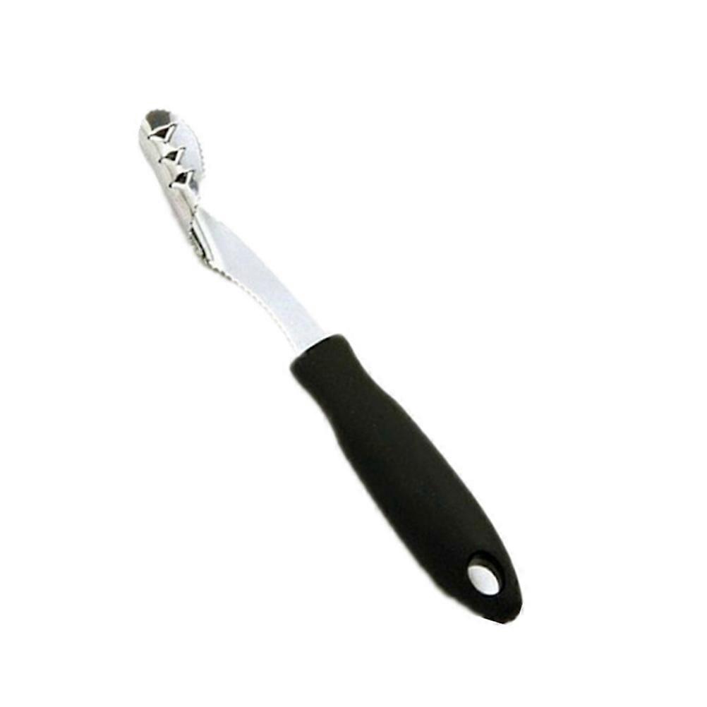 Pepper Core Remover with Stainless Steel and Rubber Handle for Home Use Black Small to Medium Size