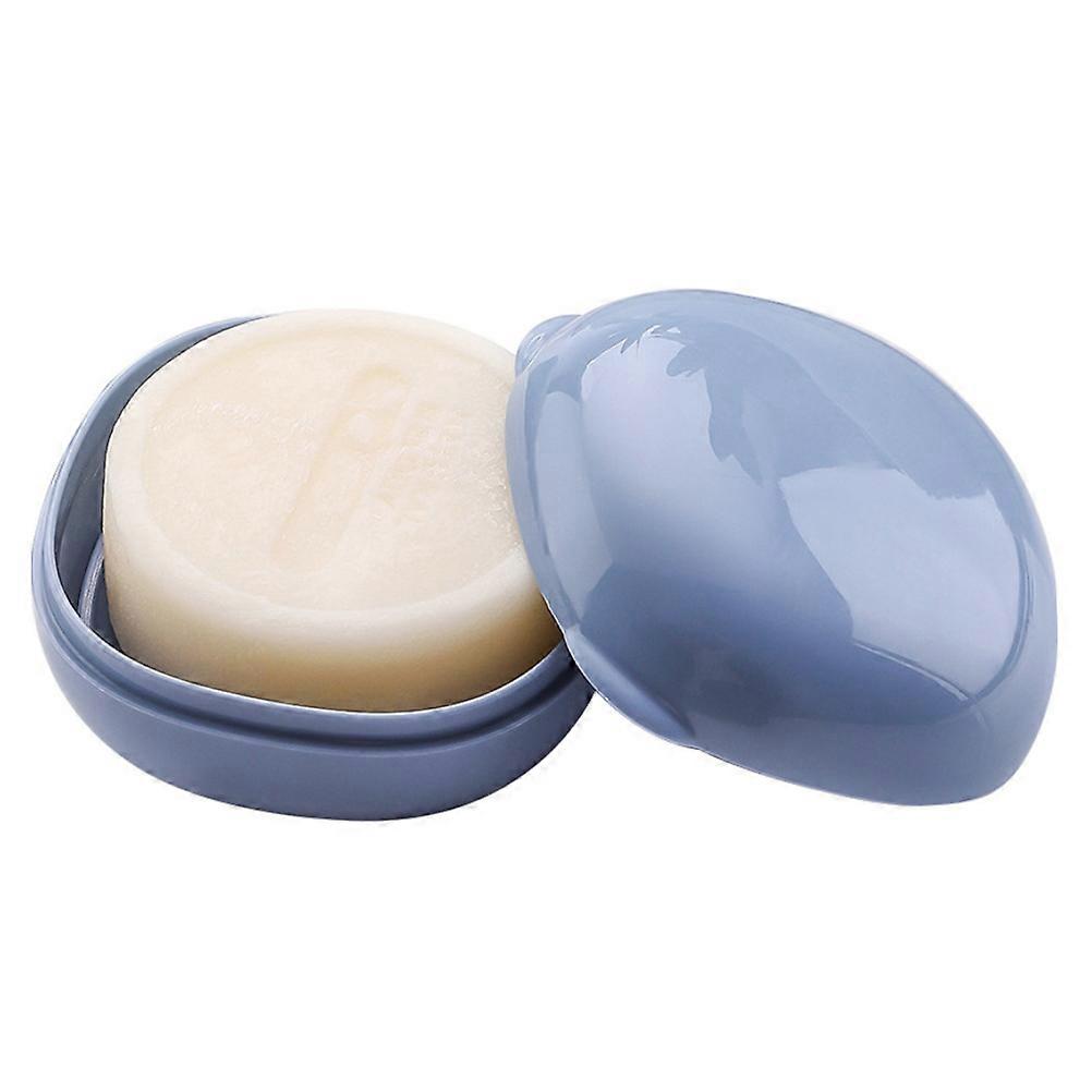 Portable Soap Box Travel Soap Dish with Drain Lid for Outdoor Activities Easy to Clean Round Square 2pcs