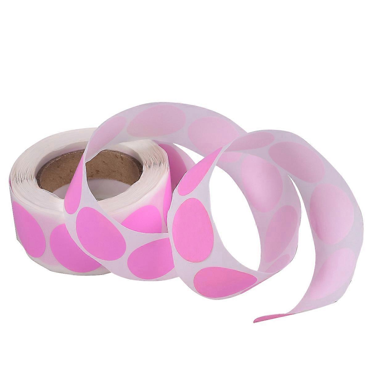 Self-Adhesive Round Labels Pink Paper Stickers For Marking School Notes 2.5x2.5cm 500Pcs